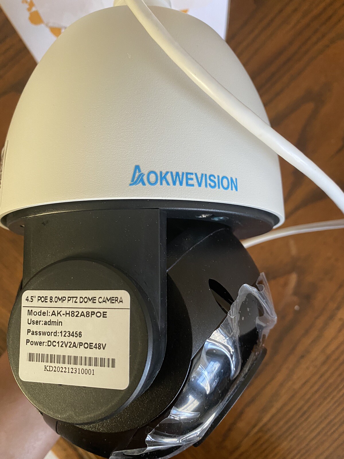 AOKWEVIS 8MP 4K POE IP Camera Outdoor CCTV PTZ Dome Home Security Camera