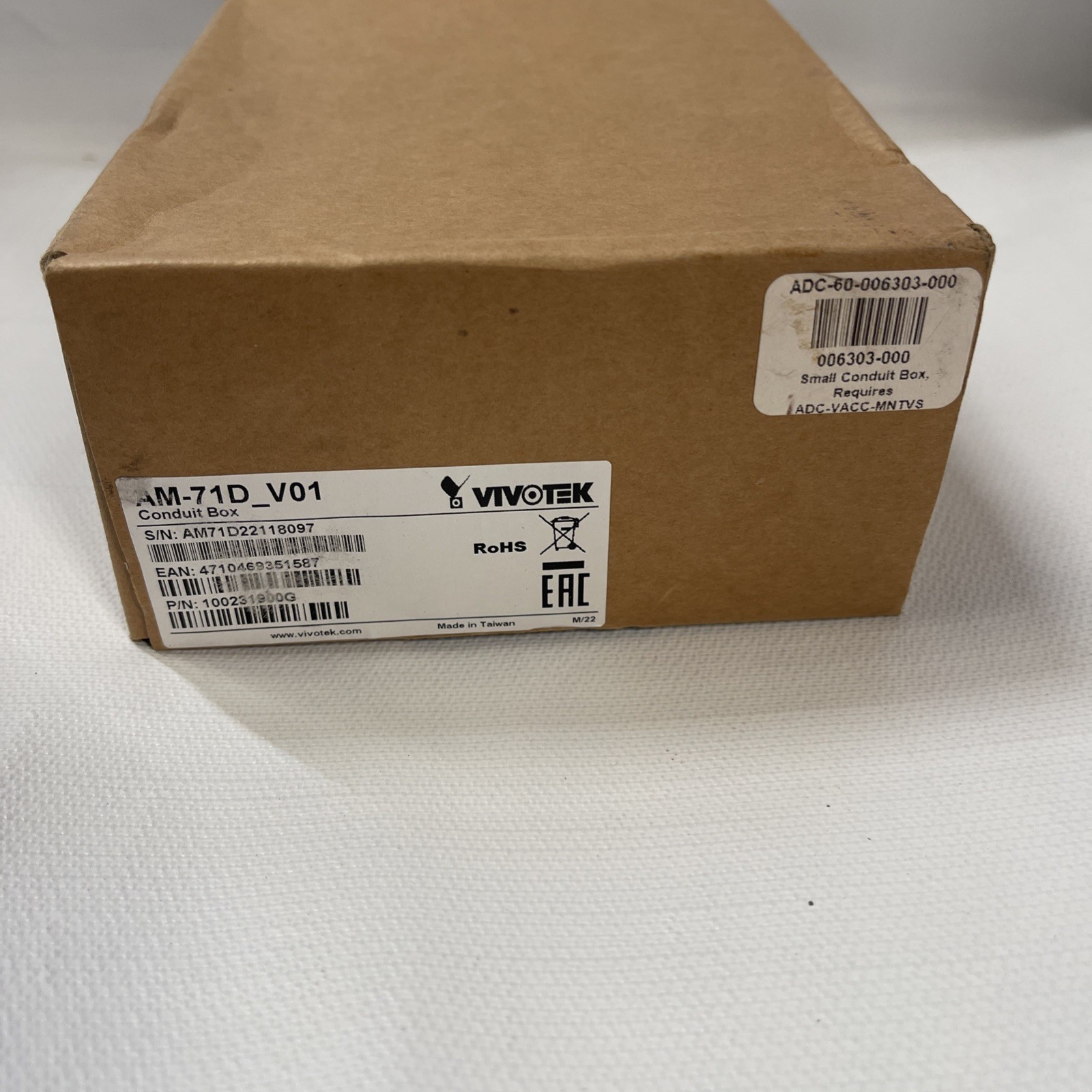 Vivotek AM-71D_v01 ( AM-71D ) Conduit Box for FD9360-H and FD9380-H