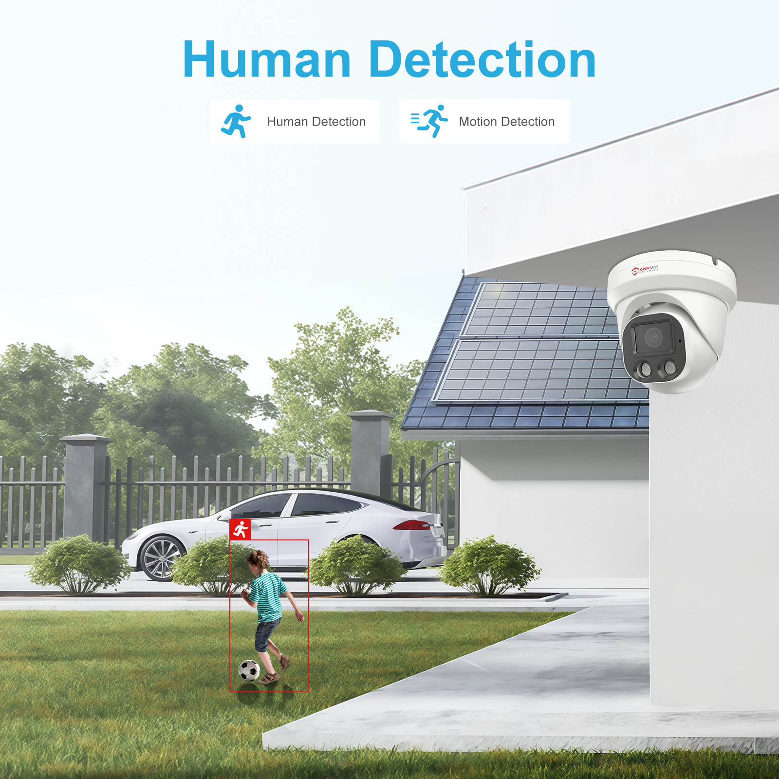 Anpviz 2-Pack 5MP PoE IP Camera AI Human Detection Color Night Vision ONVIF