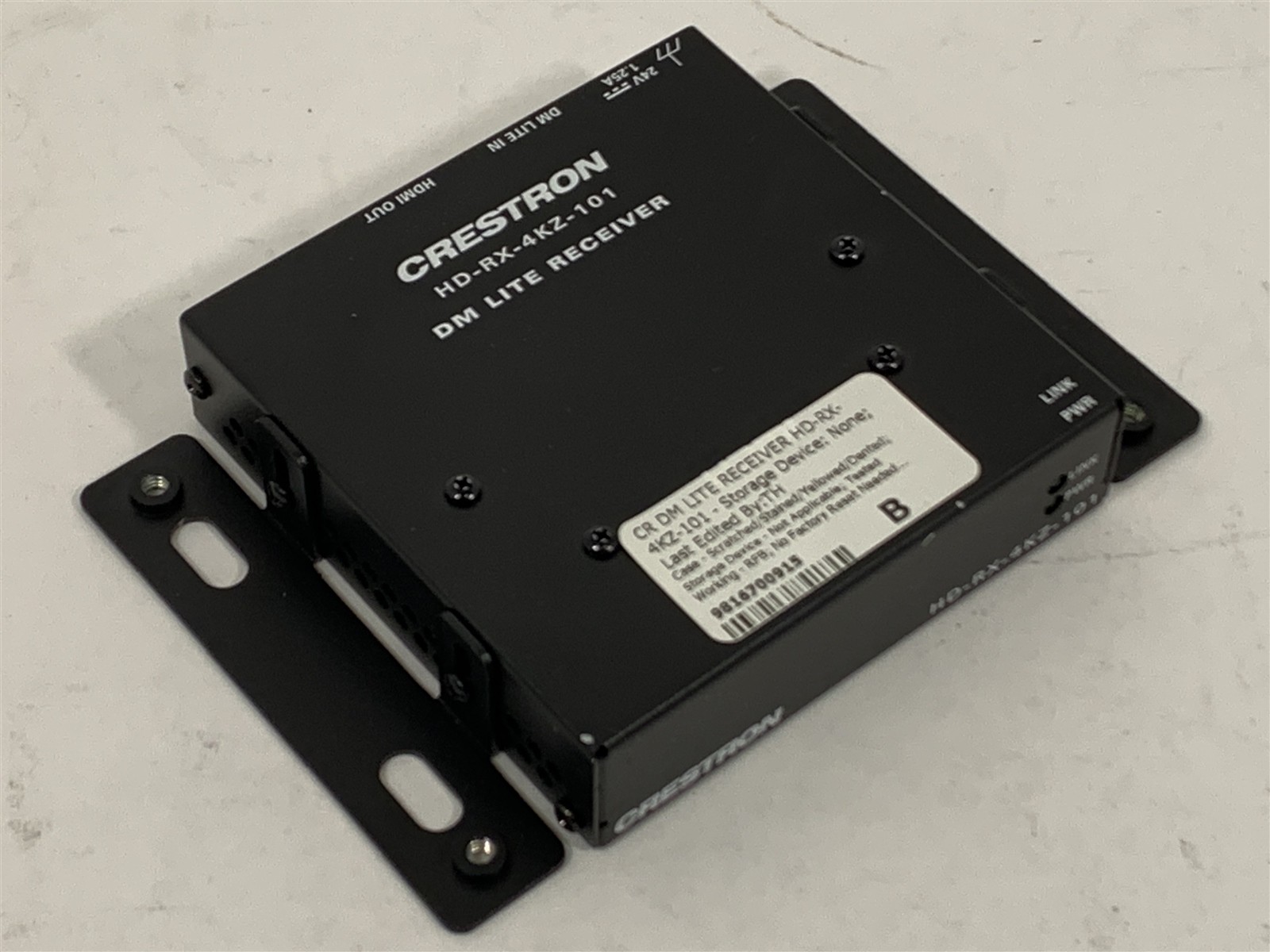 LOT OF 2 Crestron HD-RX-4KZ-101 DM Lite Receiver HDMI Signal Extenders 6511813