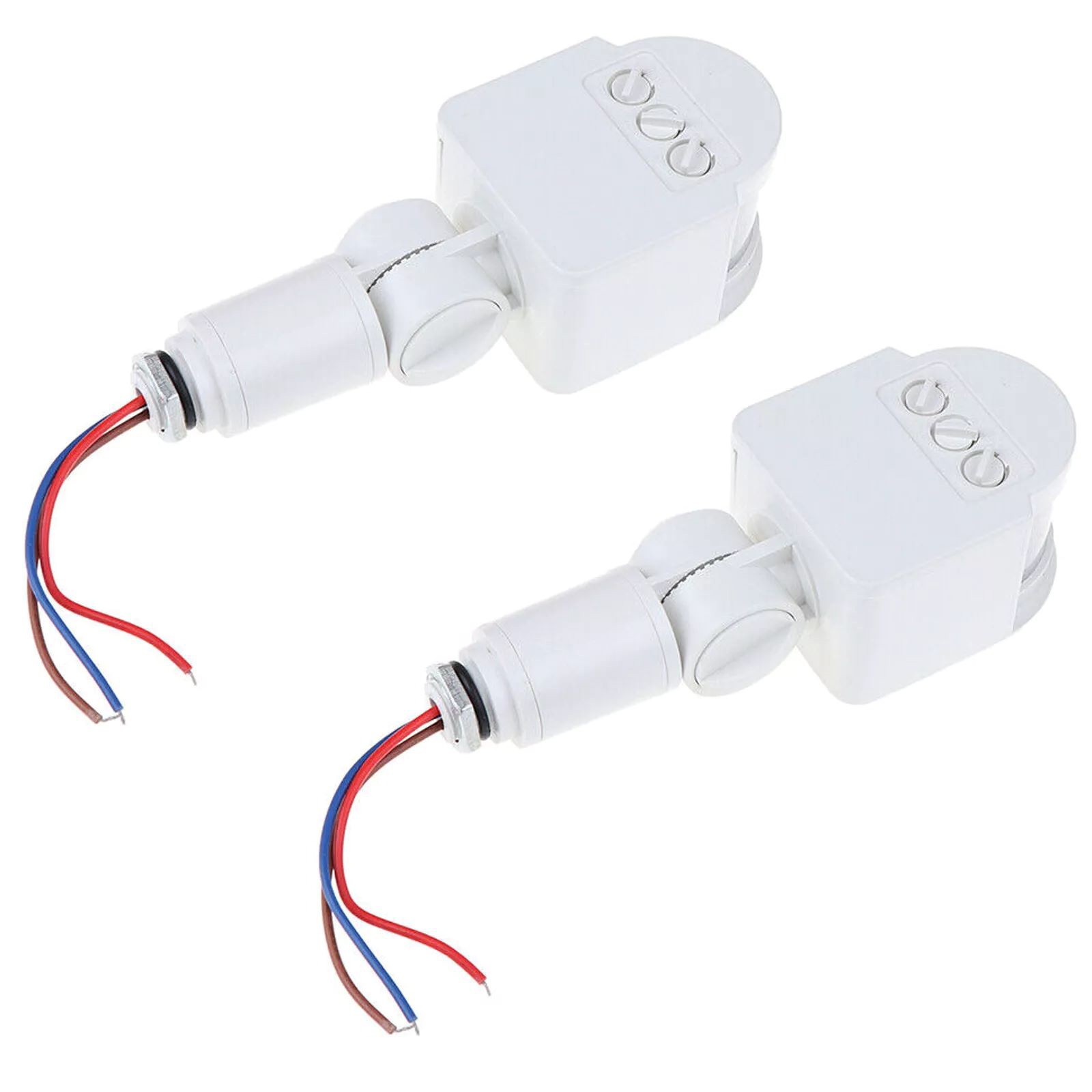 2pcs PIR Motion Sensor Switch Wall Light Switch Fit 16mm Thread Diameter