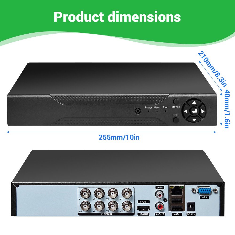 4/8 Channel H.265 1080P DVR with 1TB Hard Drive for Home Security Camera System~