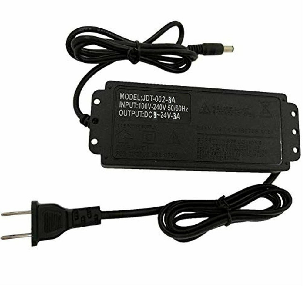 9-24V 3A 72W Supply AC/DC Adapter Power Adjustable Display Power Charger +8 Plug