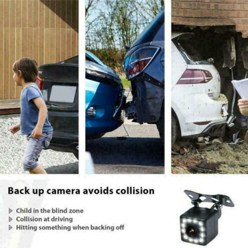 Car Rear View Backup Reverse Camera 170° CMOS 12 LED HD Night Vision Waterproof