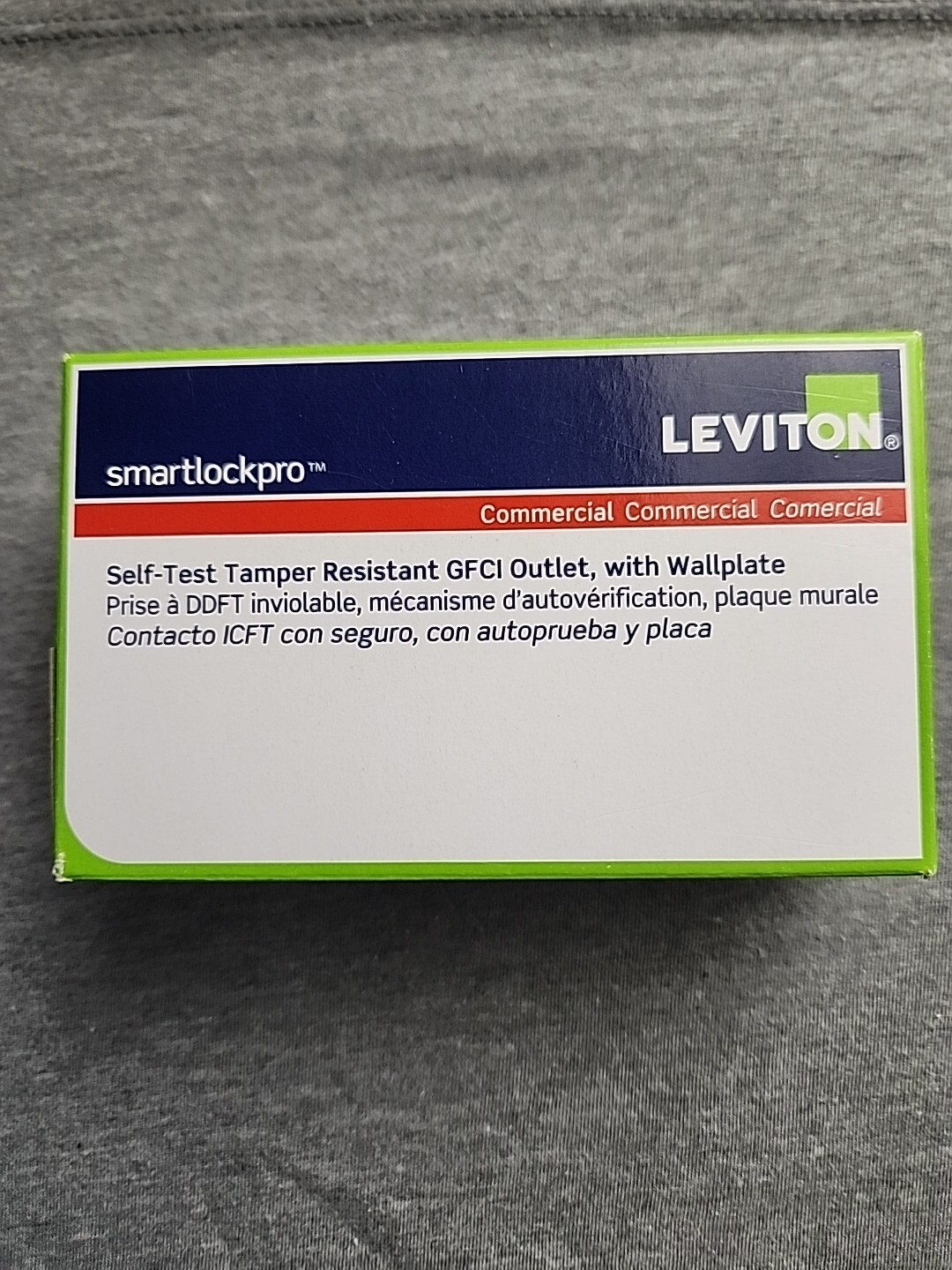 Leviton 15A SmartlockPro Duplex Self-Test Tamper Resistant GFCI Outlet, Lot Of 4