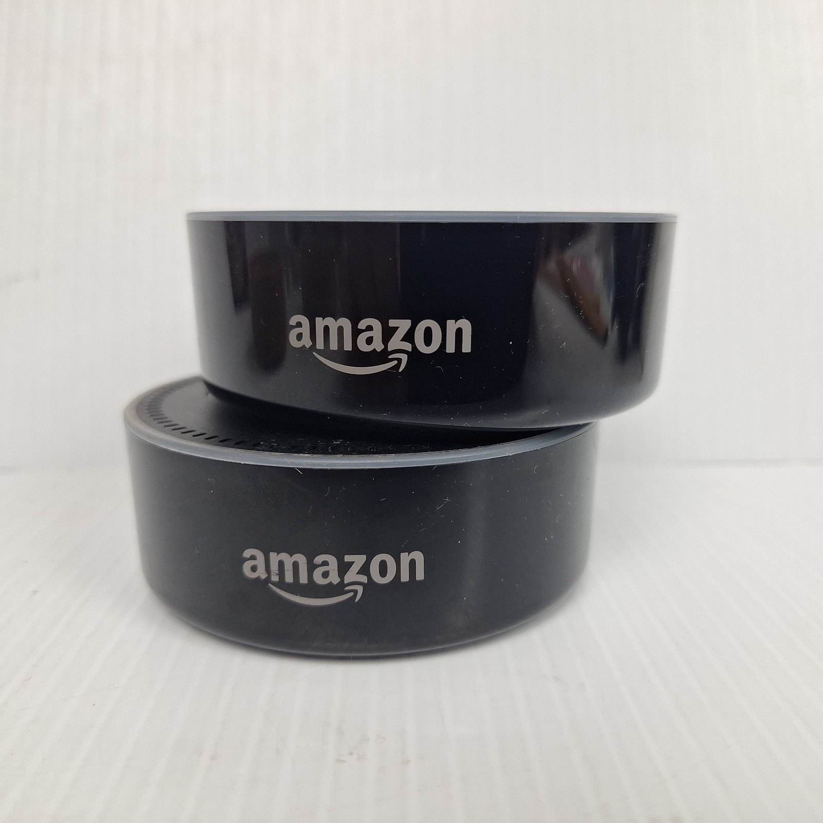 Lot of 2 Amazon Echo Dots (2nd Gen) Alexa Smart Speakers with Boots – No Cords