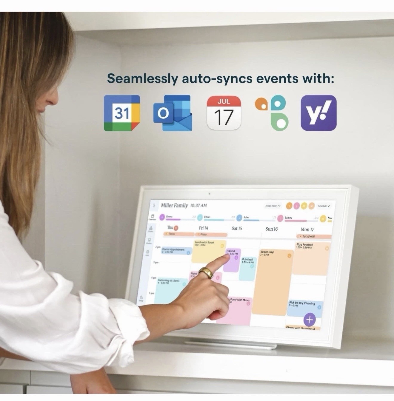 Skylight 15″ Smart Calendar Touchscreen Digital Family Planner Wall Display