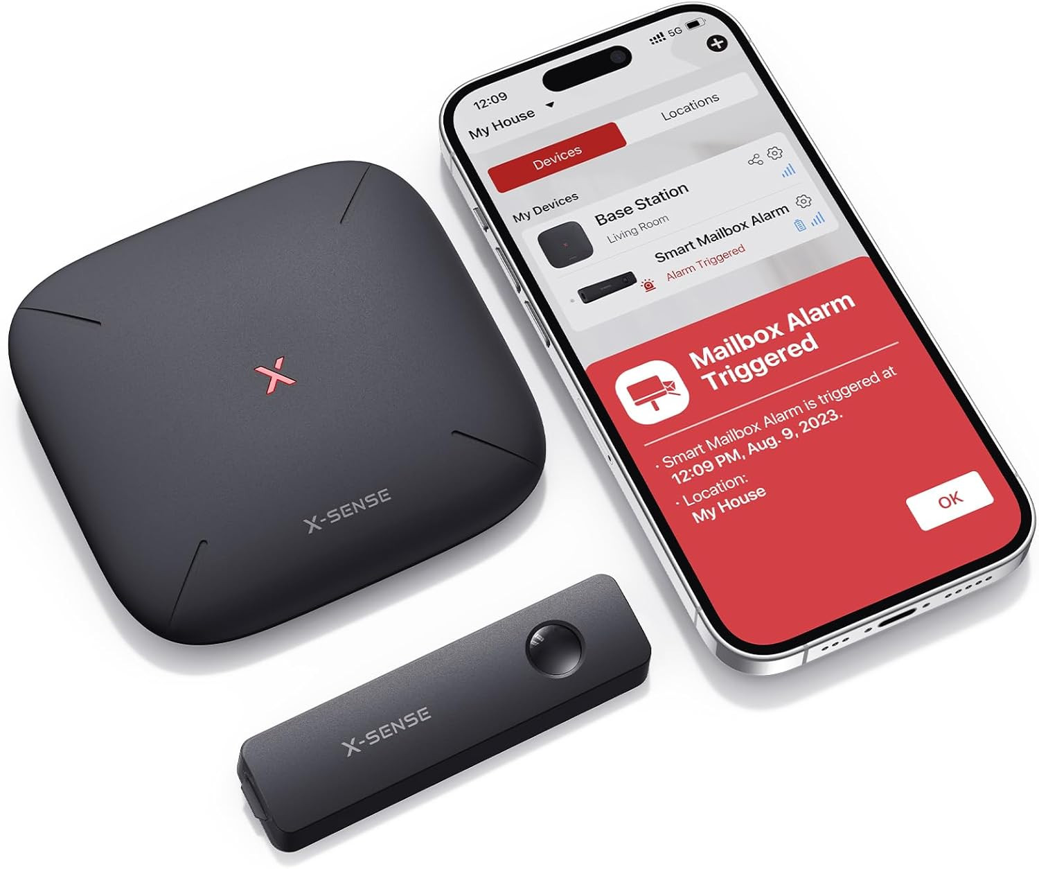Smart Mailbox Alarm, Wireless Long Range Mailbox Alert, Mailbox Sensor with SBS5