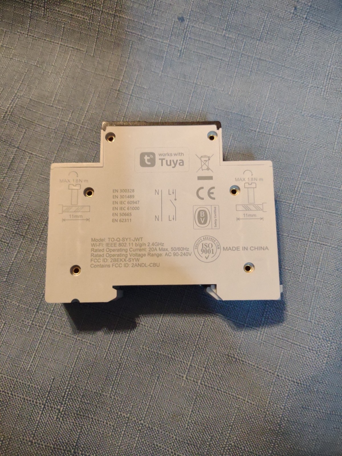 TONGOU DIN RAIL SMART SWITCH -TO-Q-SY1-JWT-20 AMP -,WORKS WITH TUYA- K24520