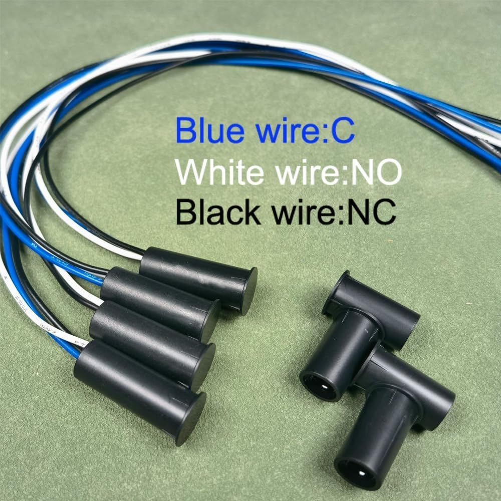 Black Magnetic Switch Wiring NO/NC Recessed Door Sensor for Access Control