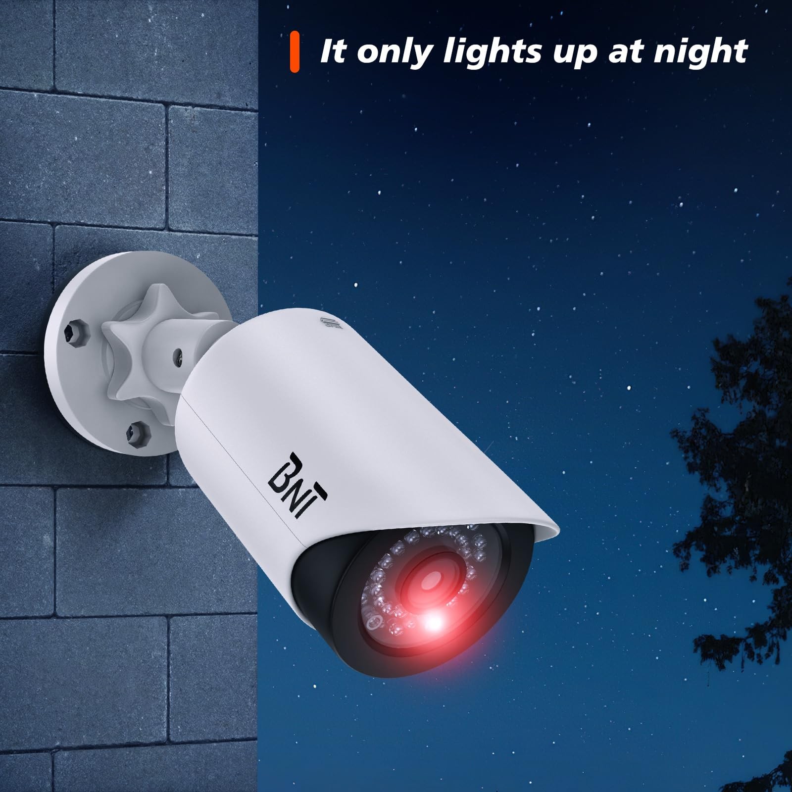BNT Dummy Fake Camera, Surveillance Security 2 Count (Pack of 1), white 2pack