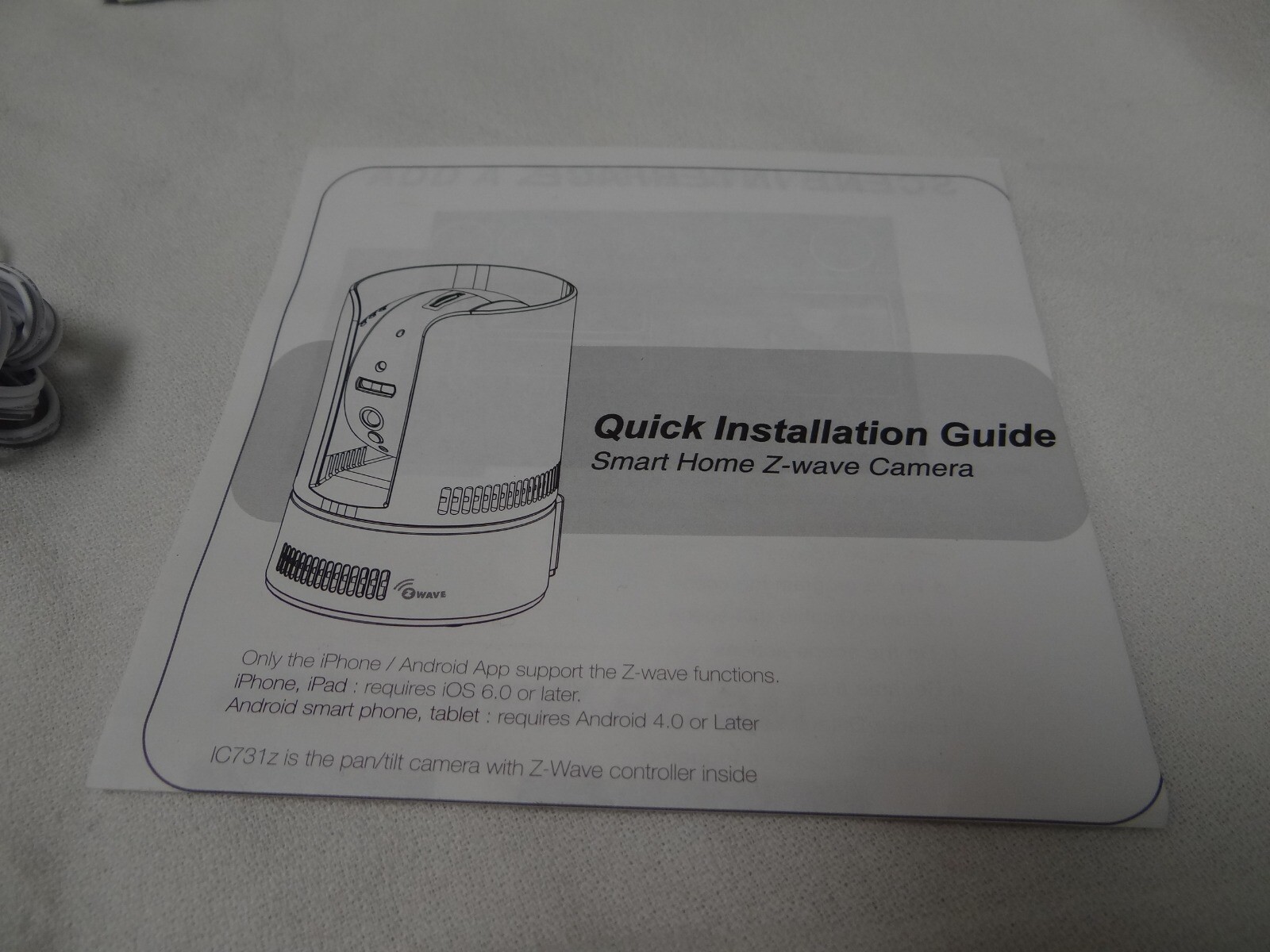 Z-Wave Camera Gateway 1MP HD Indoor IR Pan-Tilt Wifi IP Camera