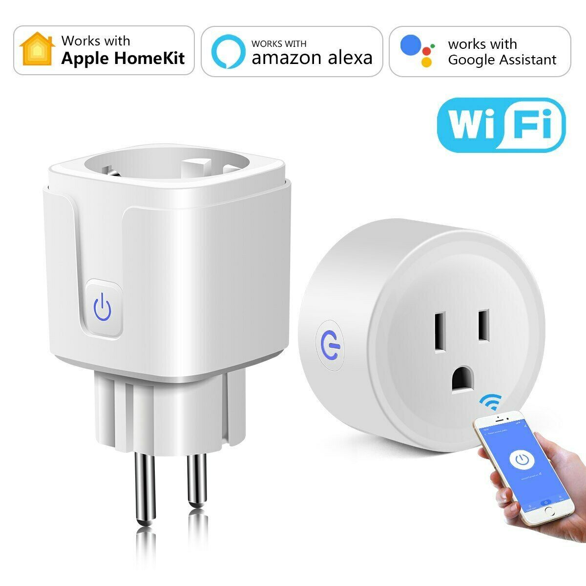 Smart Life WiFi Plug for Google Home Amazon Alexa 16A Wireless Power Socket