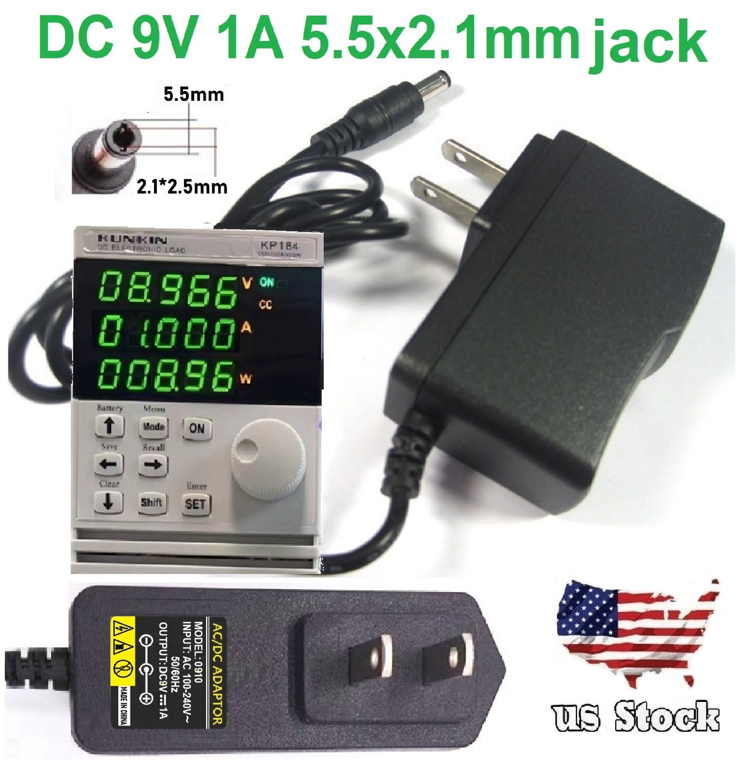 9V 1A 1000mA AC/DC 110-240V Converter Adapter Wall Charger Power Supply Mains