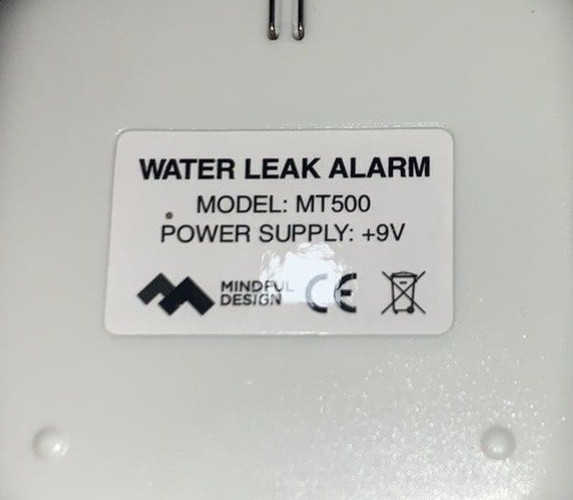 2 Pack Water Leak Detector 95 Db Flood Detection Alarm Sensor For Bathrooms Base