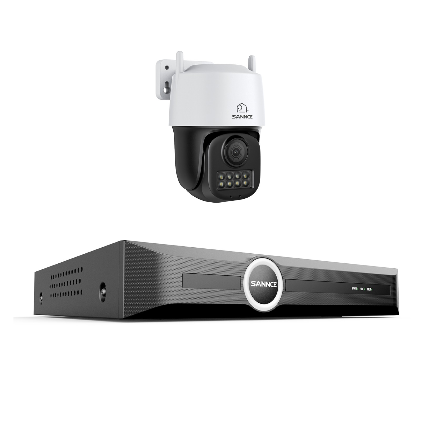 SANNCE 8CH NVR 3K PoE PT Security Camera System Color Night Vision AI Detection