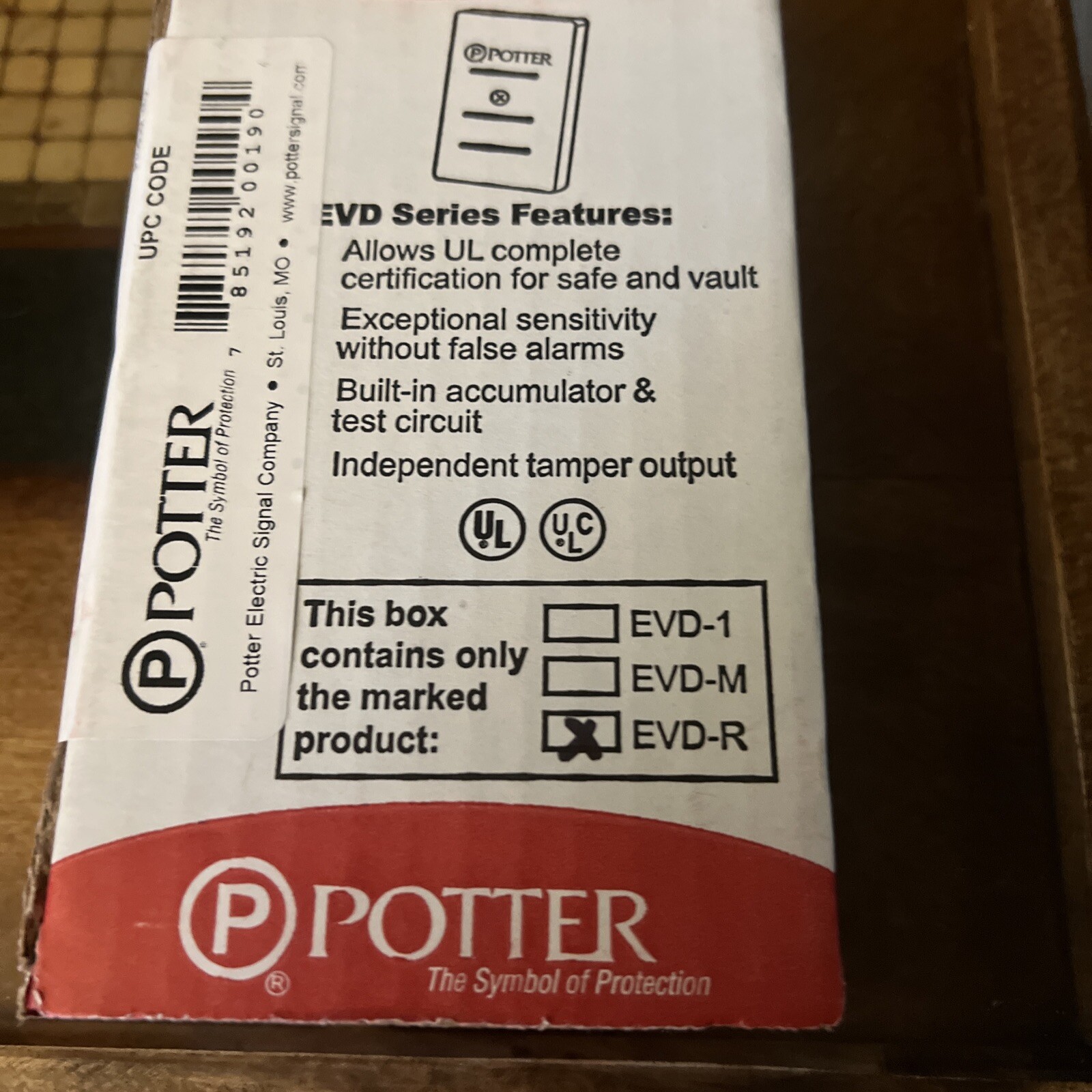 NEW Potter Electric EVD-R Electronic Vibration Detector Remote Pickup