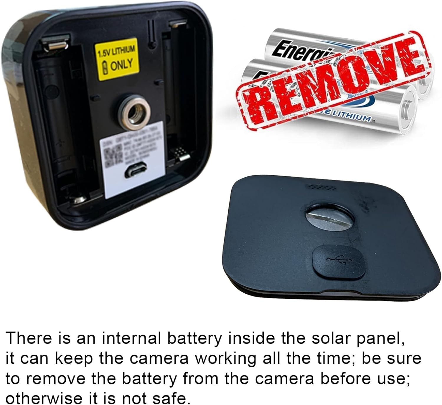 3pk Blink Outdoor 4 Solar Panel Charger – 5V, Waterproof, 11.8Ft Cable
