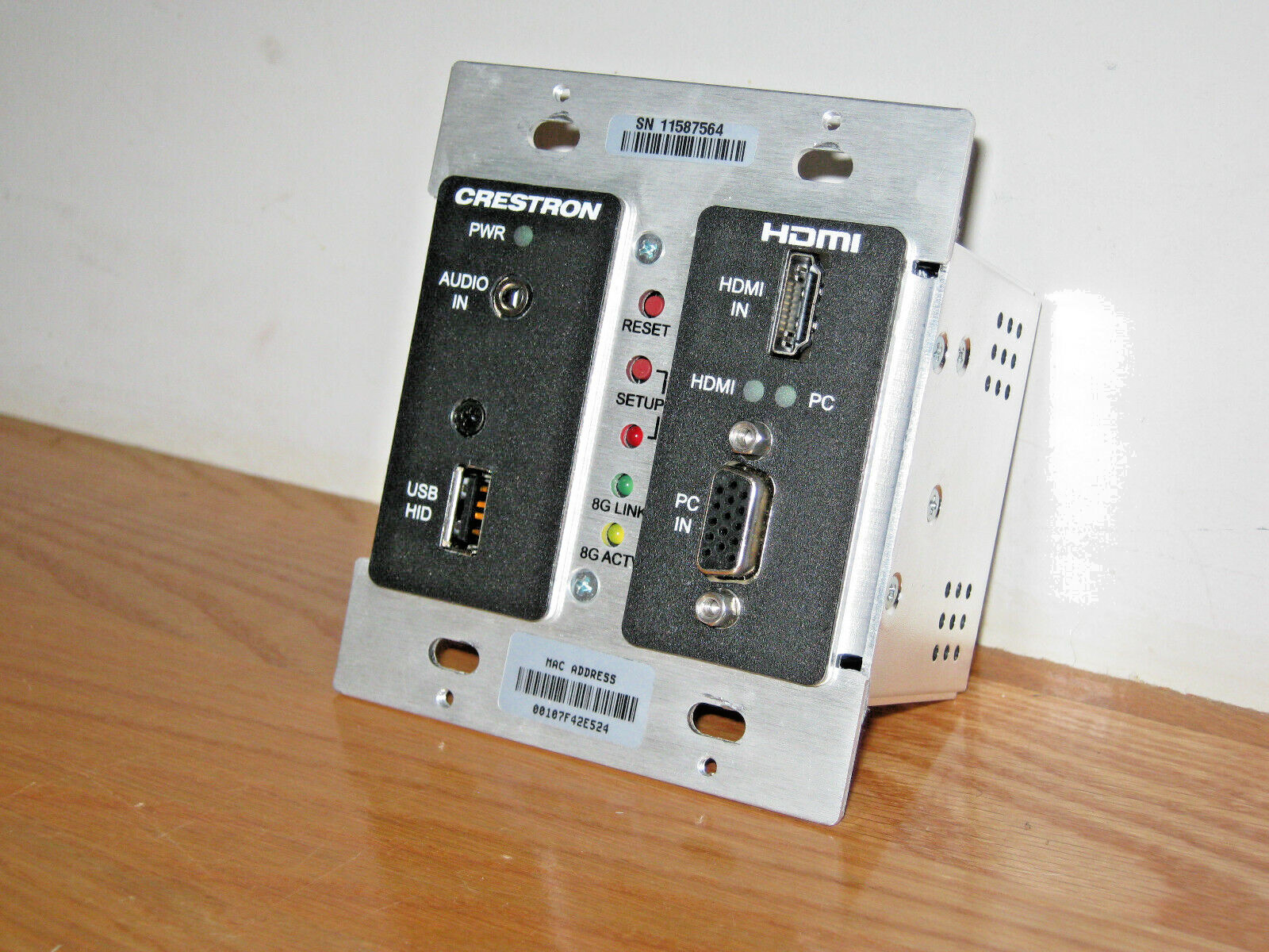 CRESTRON DM-TX-200-C-2G-B-T WALL PLATE DIGITALMEDIA 8G TRANSMITTER 200
