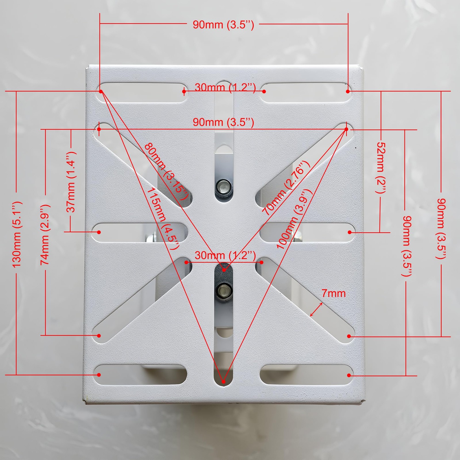 90 Right Angle CCTV PTZ Dome Camera Wall Corner Mount Bracket Aluminum Alloy