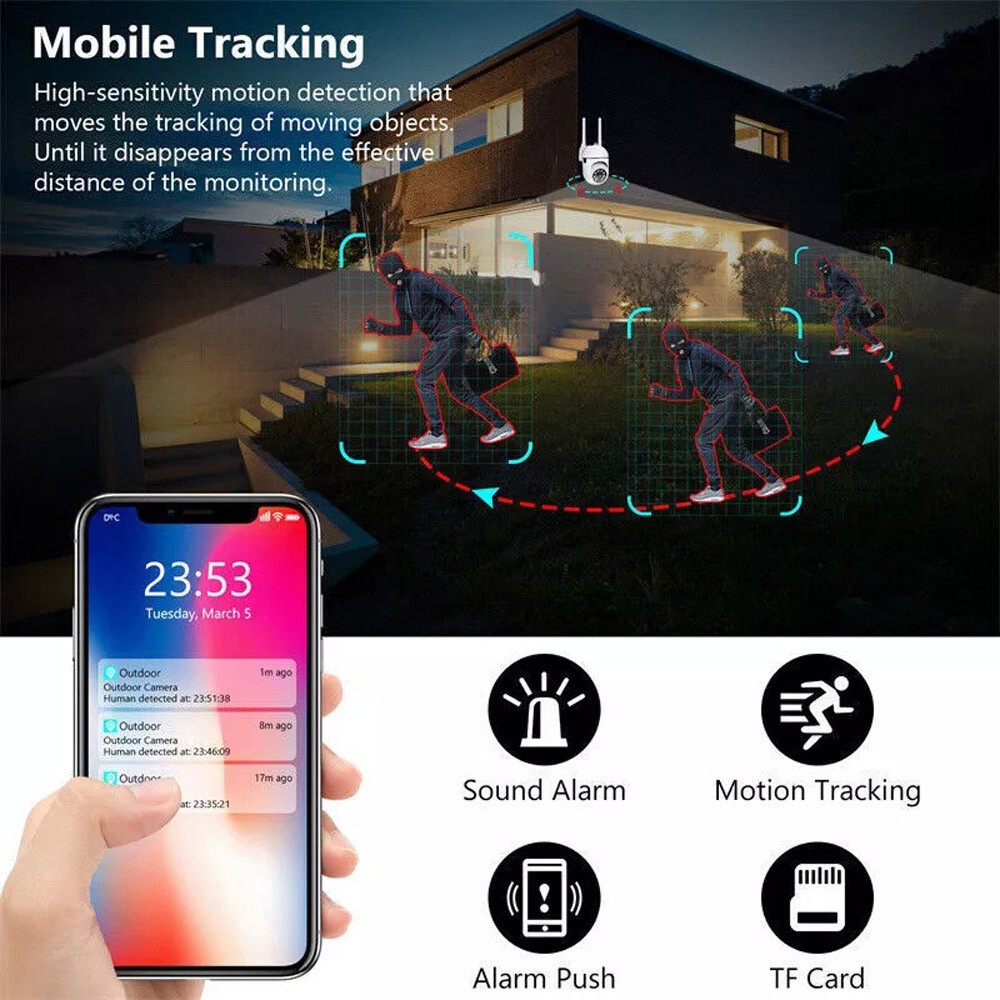 4 Pack Wireless 5G WiFi 1080P Security Camera System Smart Outdoor Night Vision