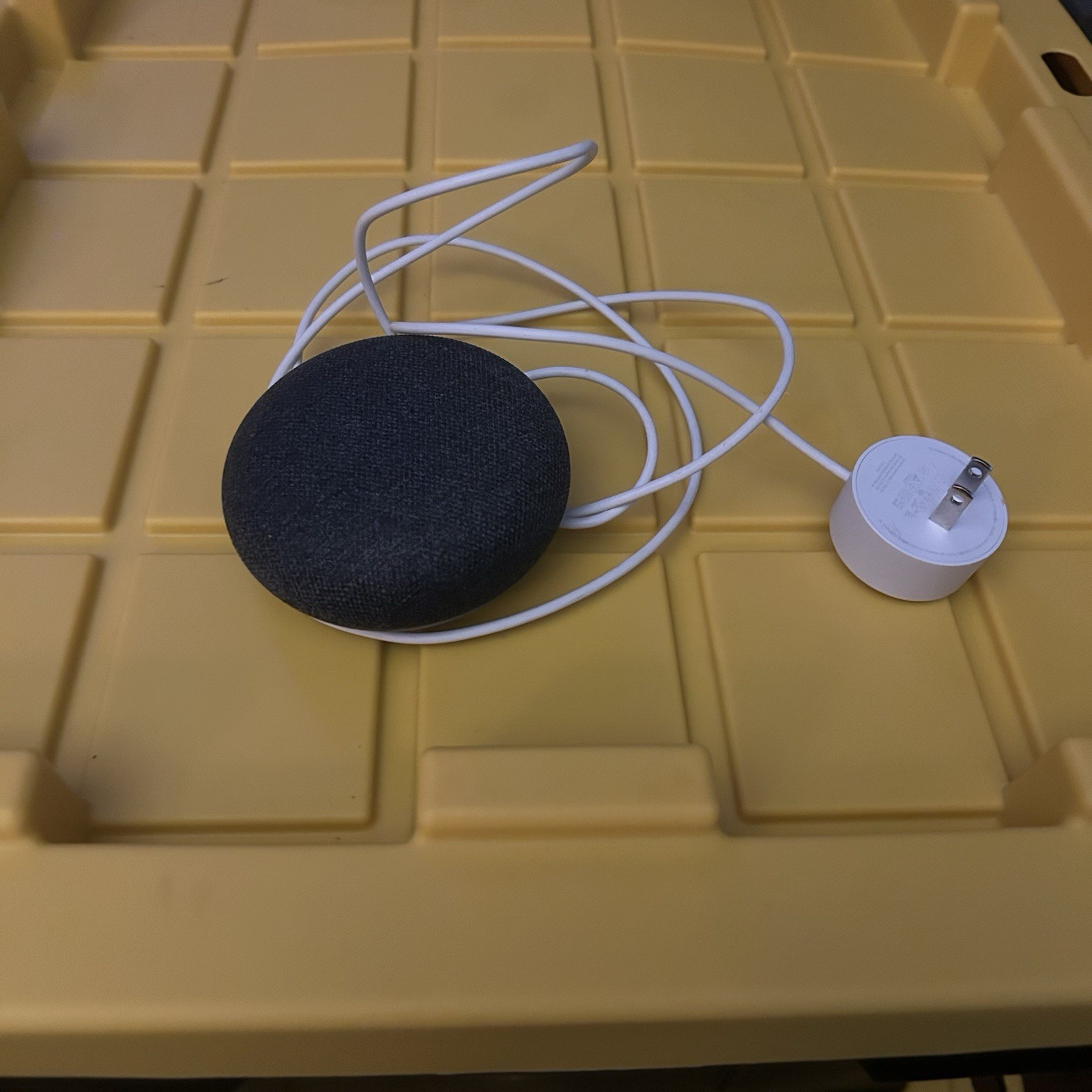 Google Home Mini Smart Speaker Gray/Orange Base, Voice Control, Wi‑Fi, Micro‑USB