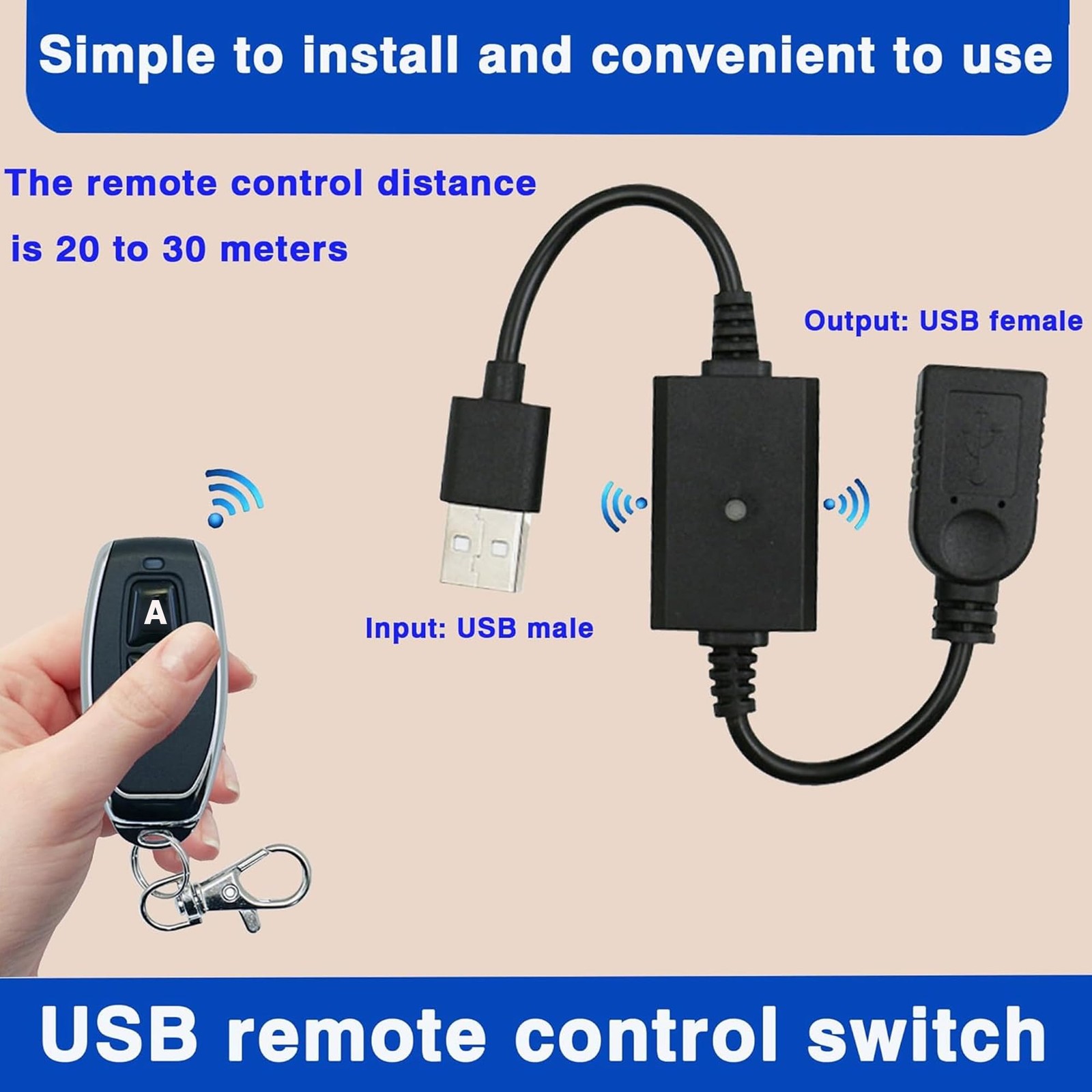 DC 5V USB Wireless Remote Control Switch,3A Heavy Duty RF Relay Power Switch,…