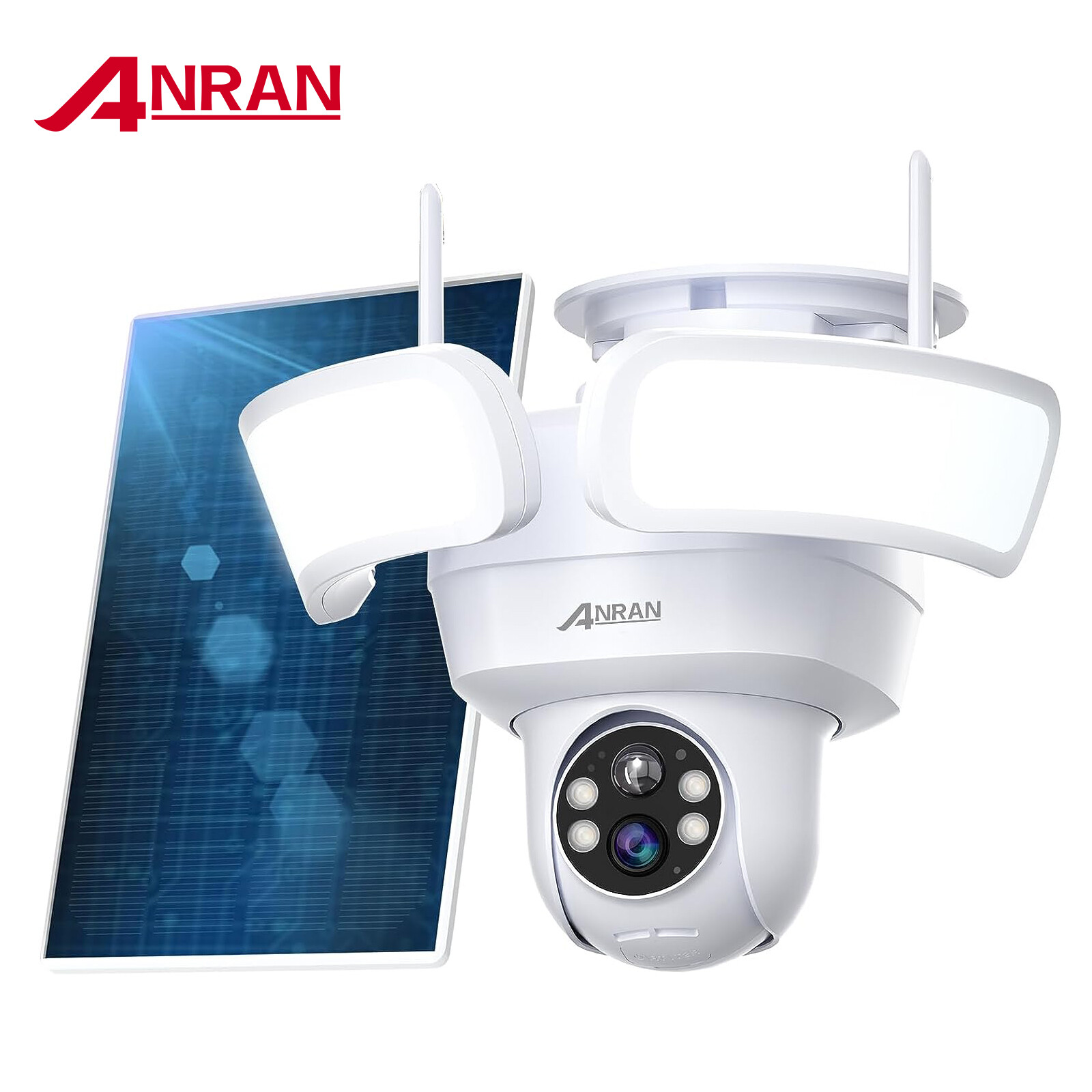 ANRAN Solar Security Floodlight Camera Wireless 2K Outdoor Camera WIFI PTZ Smart
