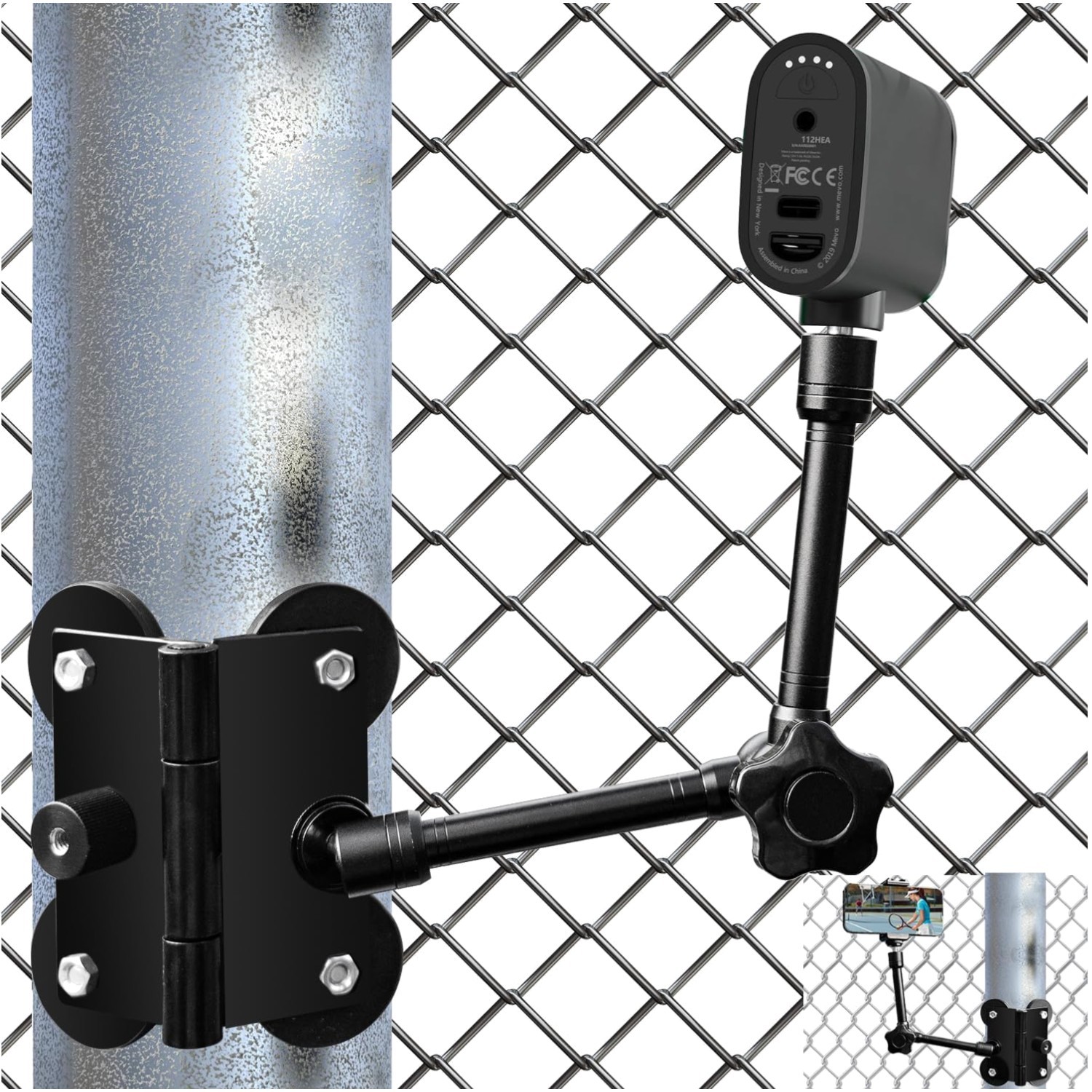 Flexible Magnetic Camera Mount with Dual 1/4″-20 Slots – Perfect for Sports
