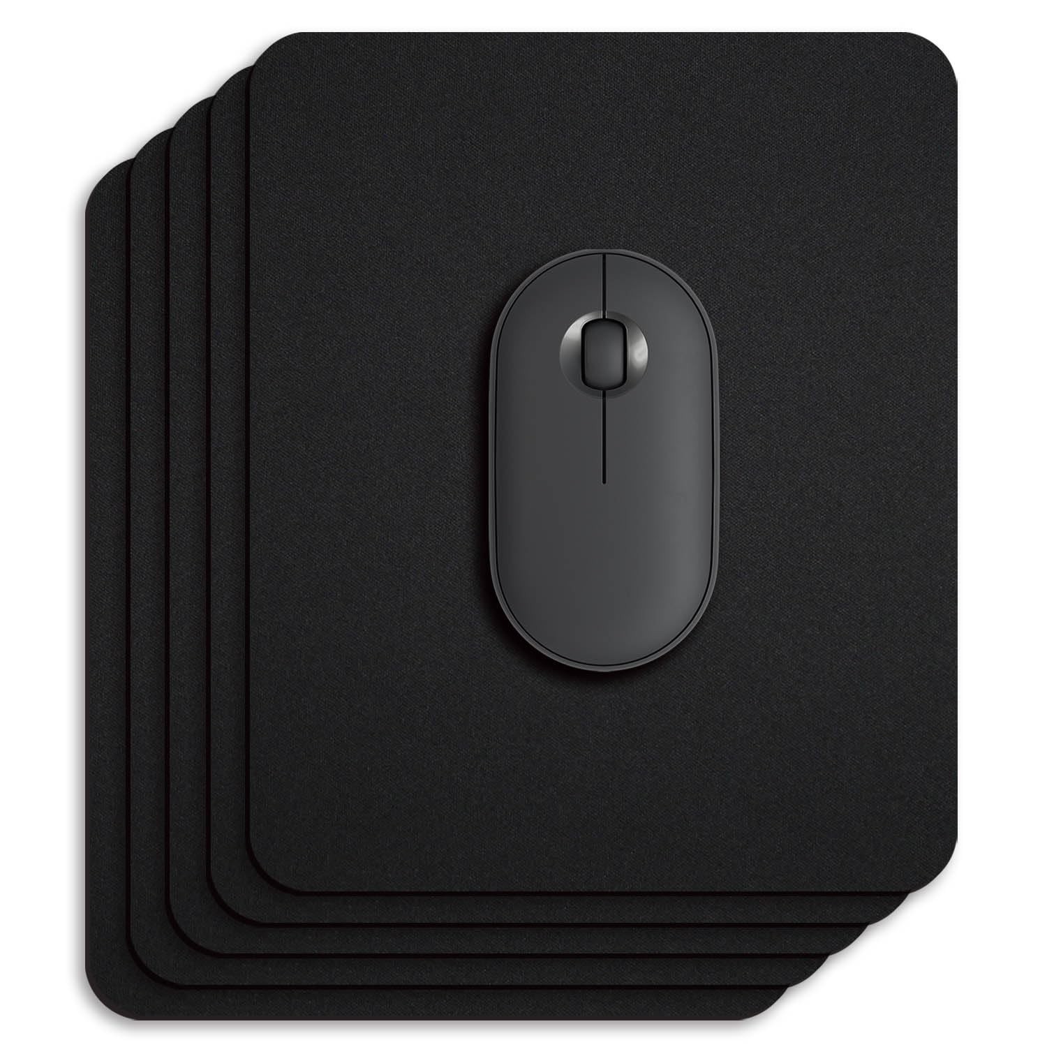 Cyanbone 5 Pack Small Mouse Pad with 5 (8.5 x 7 inches), Black