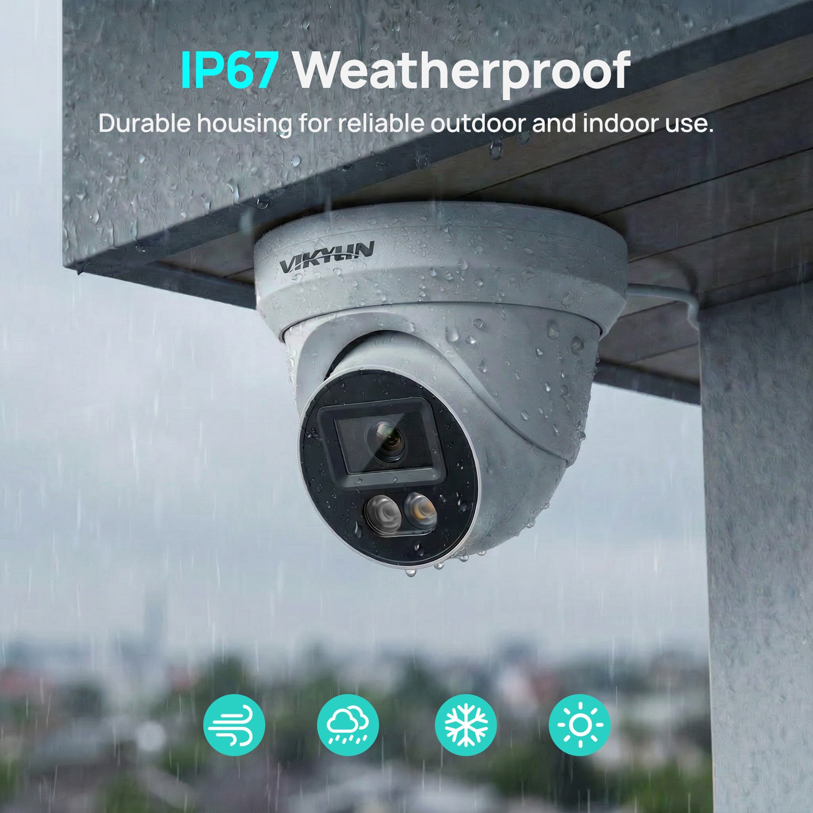 20Pack Vikylin 5MP Full Color+IR Dual Light POE IP Camera with Audio Metal 2.8mm