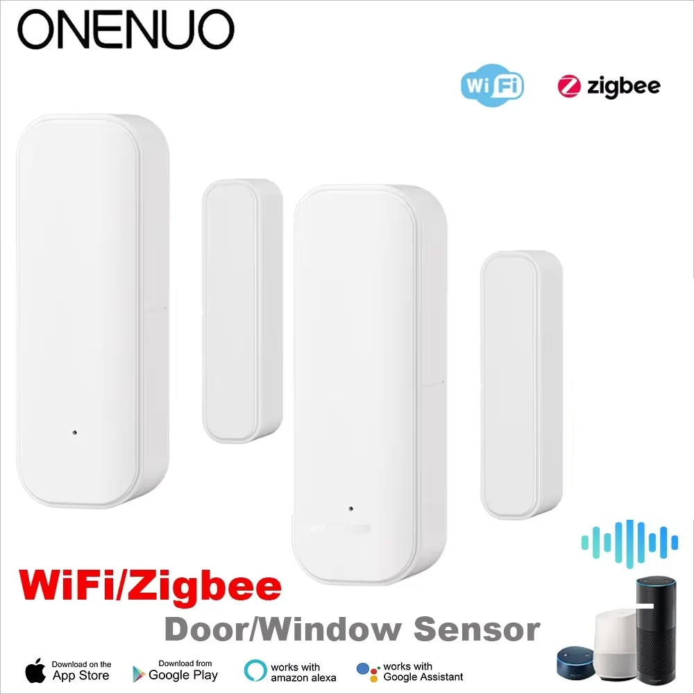 Wifi or Zigbee Window Door Sensor with AAA Battery Smart Home Security Alarm Sys