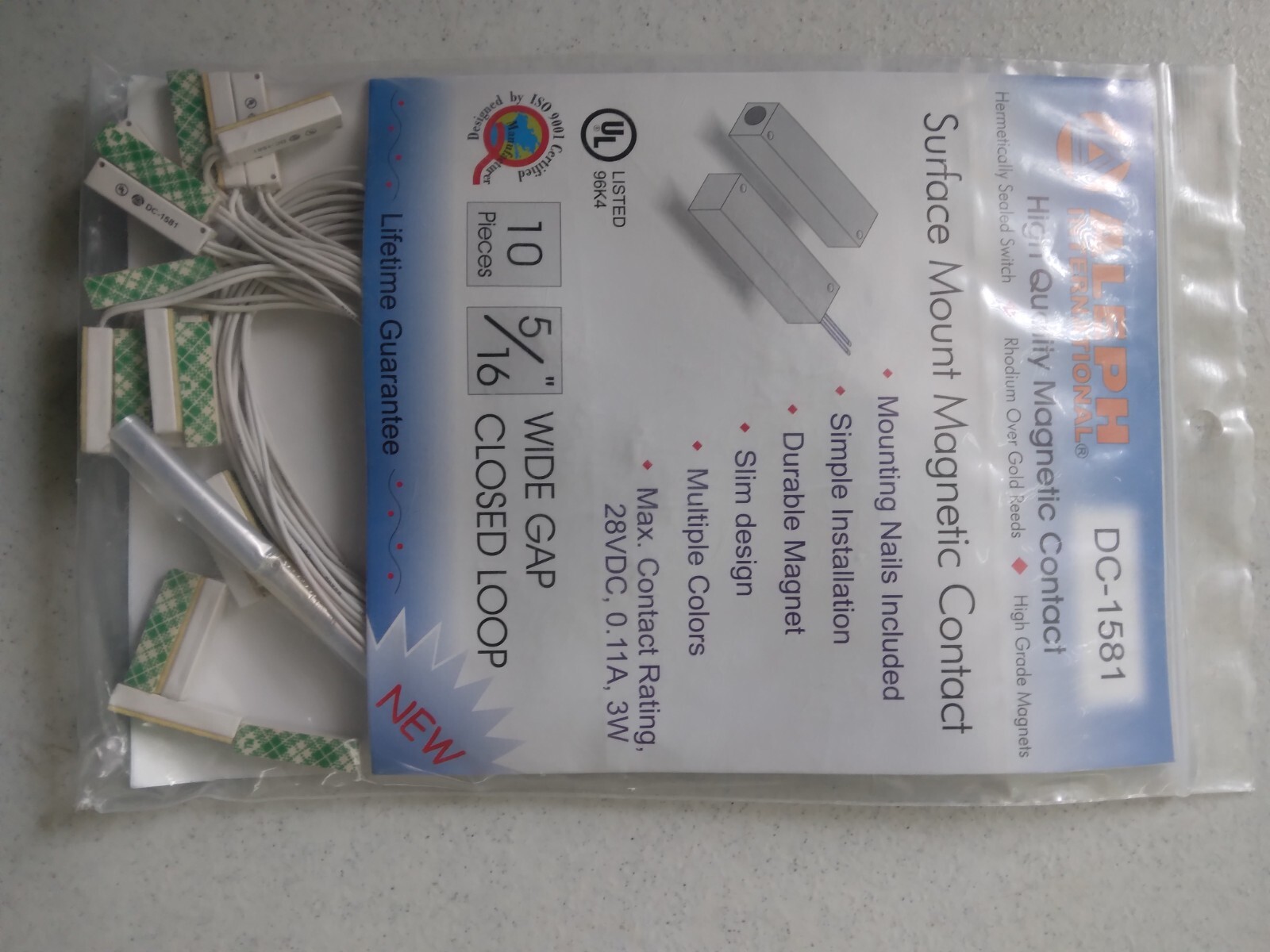 NEW Ademco Honeywell ADT Alarm Aleph DC-1581 WG Wide Gap