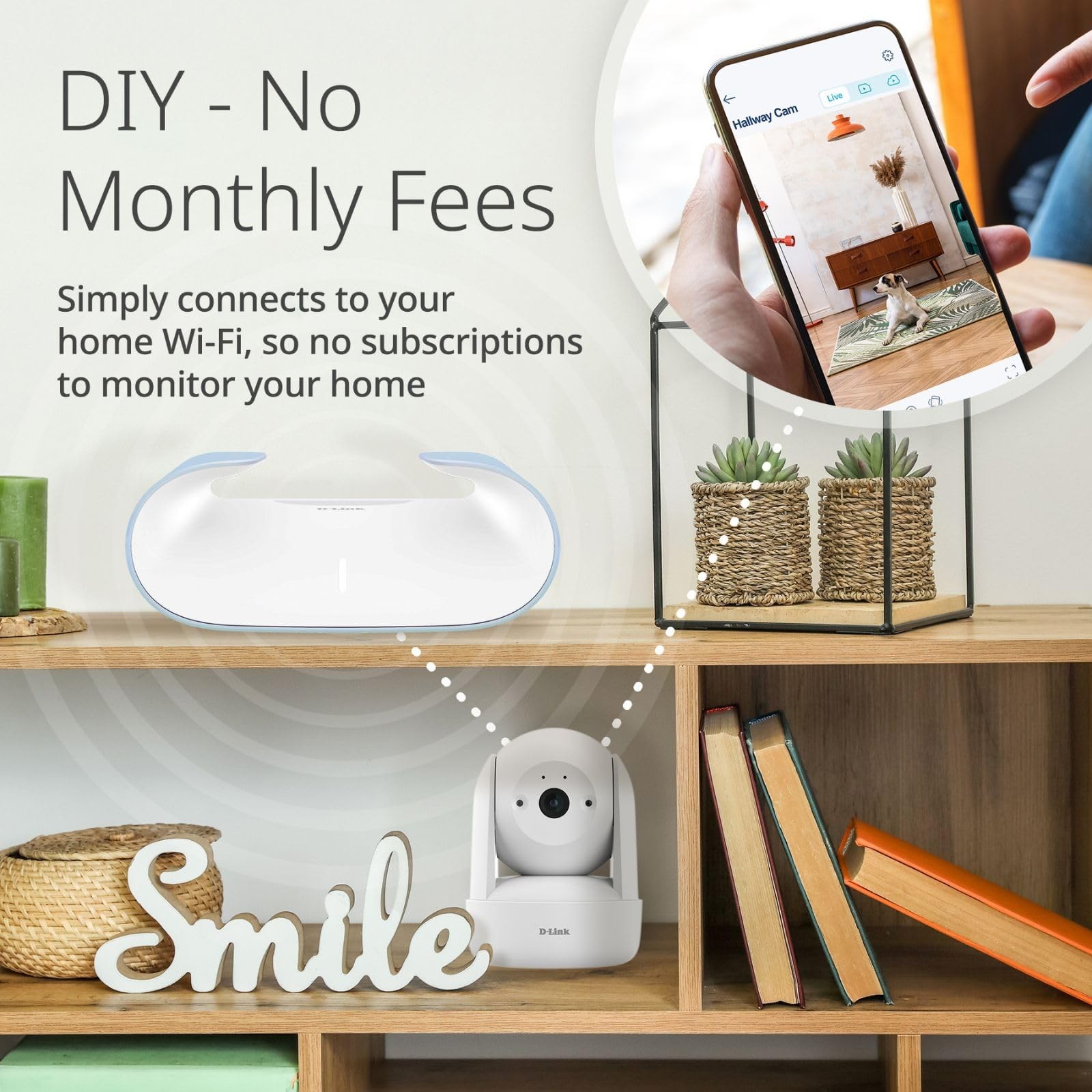 D-Link Indoor Pan & Tilt Wi-Fi Camera w/ 360 Degree View, Full 2K 1296p Resol…