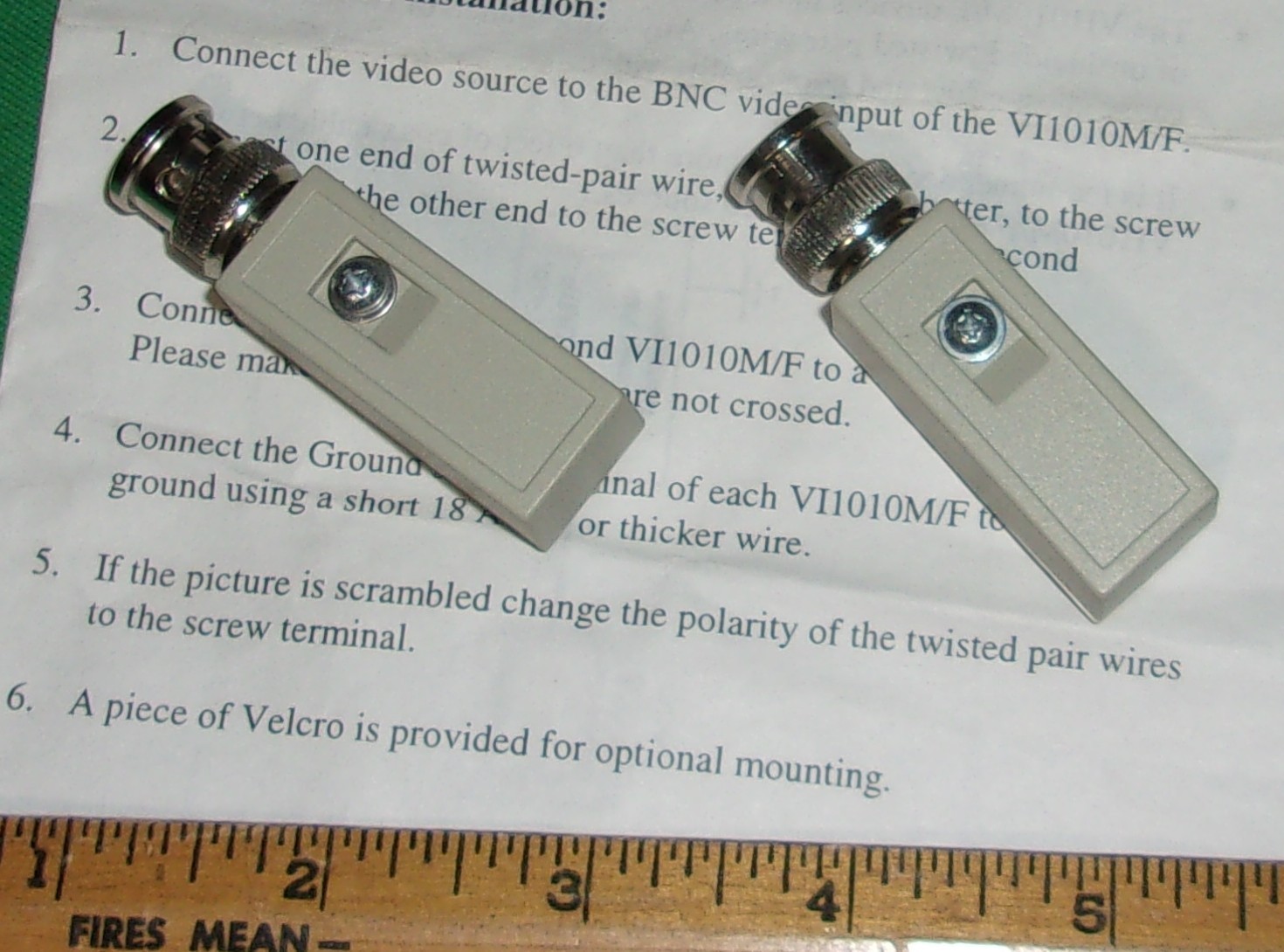 VIGITRON VI1010M UTP Transceiver Module NOS Clean! w/ Instruction Sheet