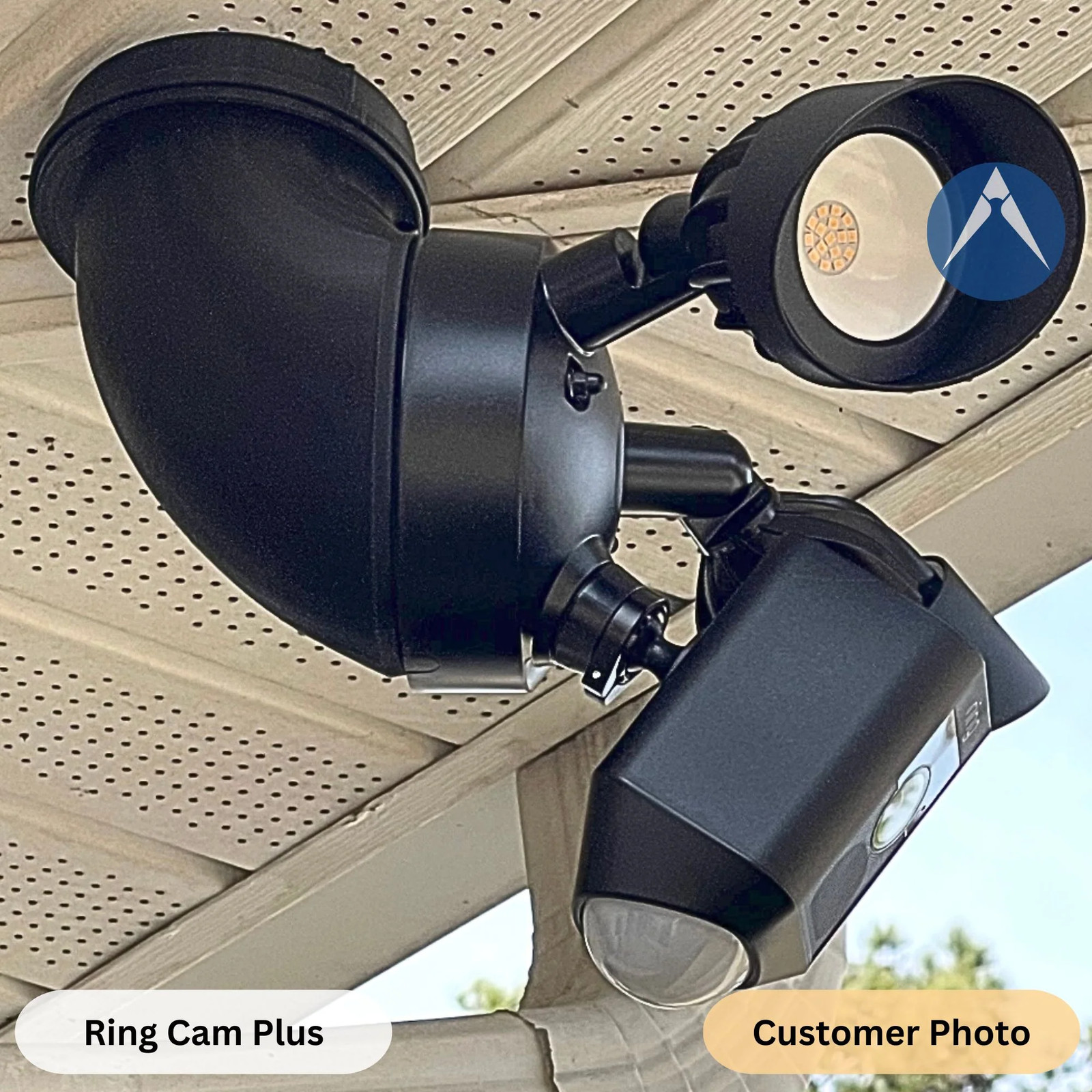 90-deg Soffit Mount for Floodlight Cameras – Ring Pro/Plus, Blink, Wyze & more
