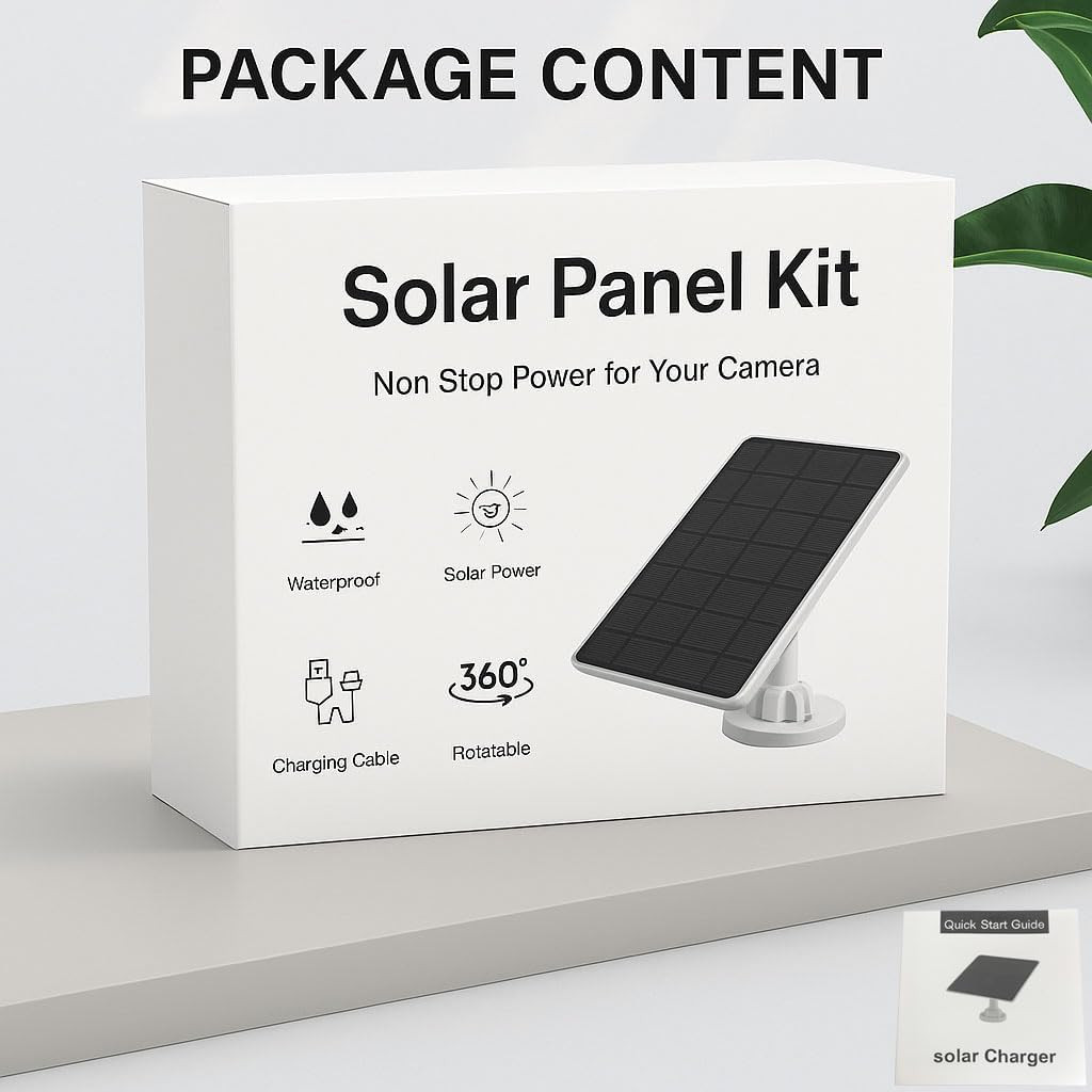 Solar Panel Simplisafe Outdoor Camera Series 2 Wireless Wired IP65 Waterproof