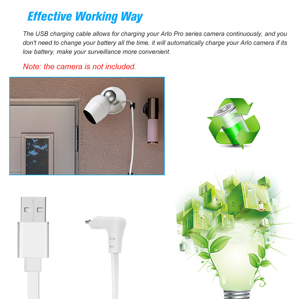 29.5ft/9M Charging Power Cable Fits for Arlo Pro Arlo Pro 2 Arlo GO /Light M5U5