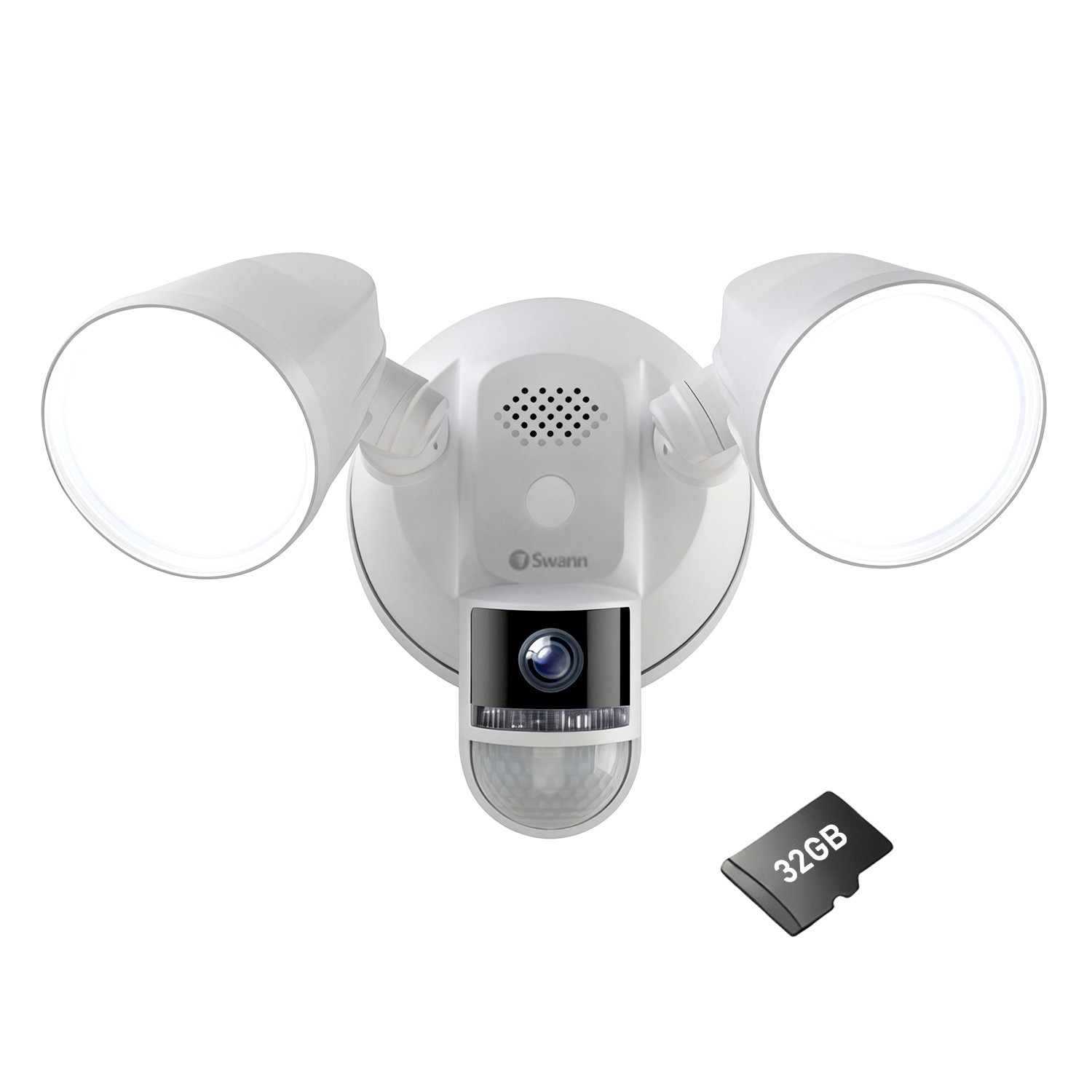 Swann Floodlight Security Camera Wired Floodlight Camera, 4K Smart security cam