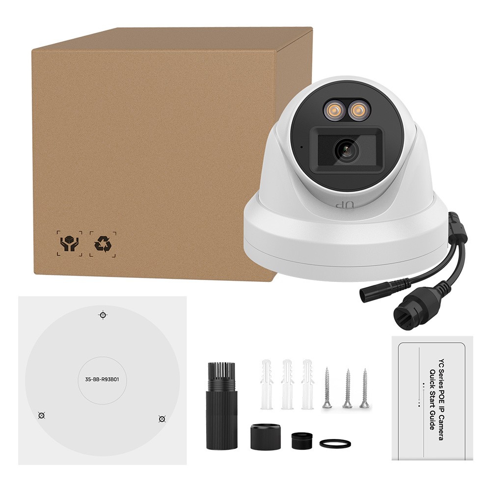 VIKYLIN 4K 16CH 16POE NVR CCTV System 8MP Full Color IP Camera Outdoor Audio Lot