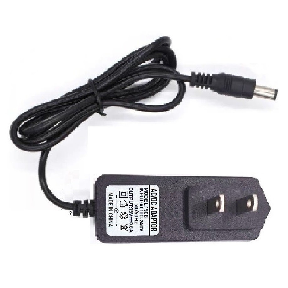 15V 0.8A 800mA AC/DC 110-240V Converter Adapter Wall Charger Power Supply Mains