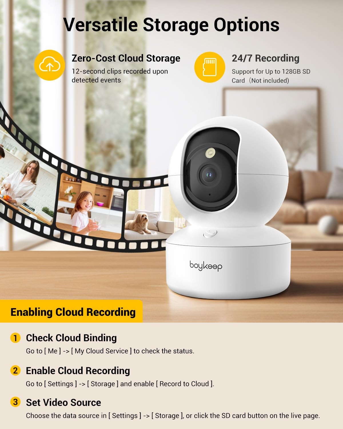 Indoor Camera – 2K Pet Camera, 5G/2.4GHz WiFi Cam for Baby Monitor with Phone…