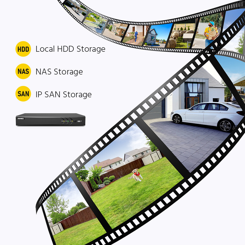 ANNKE 8CH 4K DVR 3K AI Color Night Vision Security Camera System Audio Recording