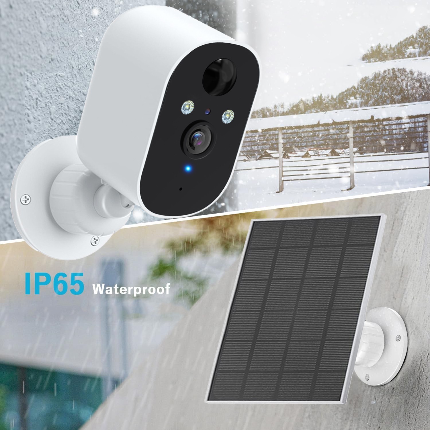 4Pcs Solar Camera Outdoor Wireless Solar Battery Security Camera System WiFi Cam