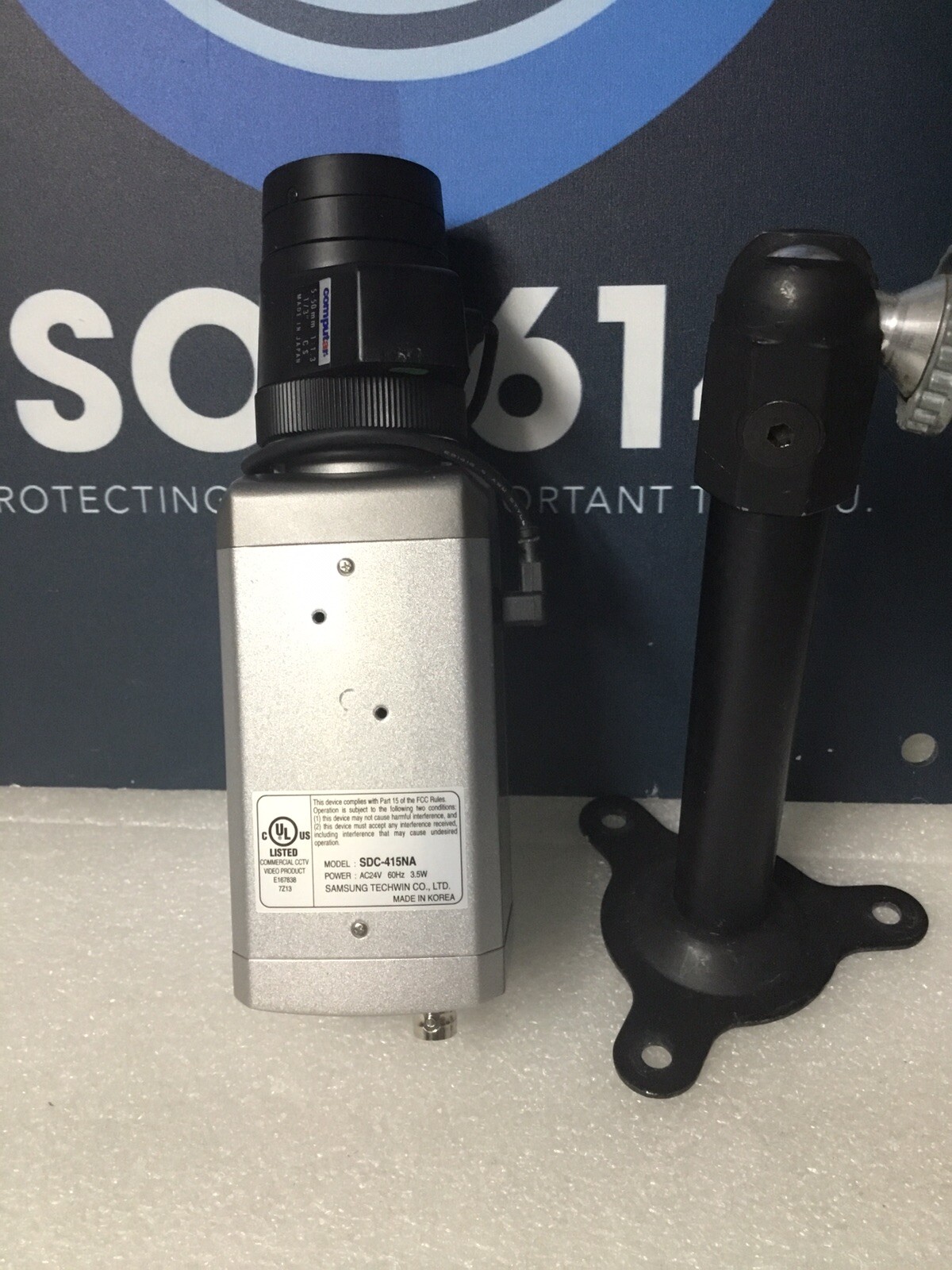 Samsung SDC-415NA Security Color Camera W/530TVL 5-50mm Wall Mount Stand TESTED!