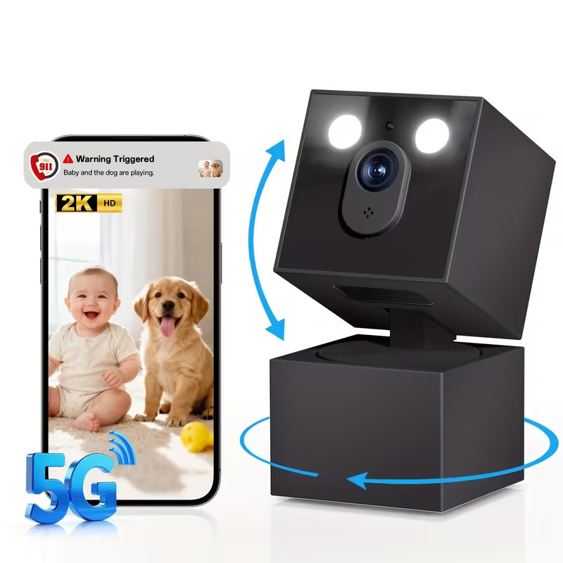 2K Security Camera Indoor – 5G&2.4G WiFi Cameras for Home Security, Pet/Dog/Baby