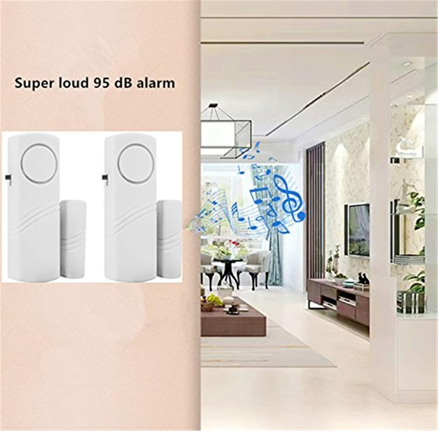 Wireless Door Window Alarm – 90dB Safety Alert for Kids & Home Security 3-Pack