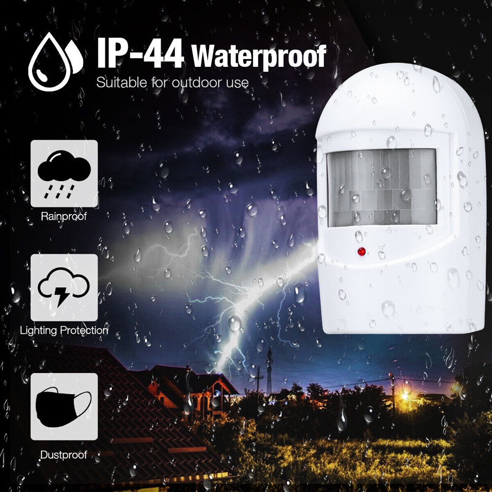 Wireless PIR Motion Sensor System Driveway Garage Security Alarm Alert Indoor US