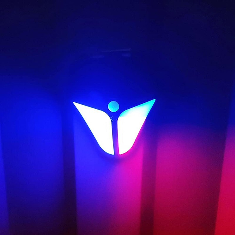2/4Pcs LED Solar Alarm Strobe Light Lamps Motion Sensor Sound Security Outdoor