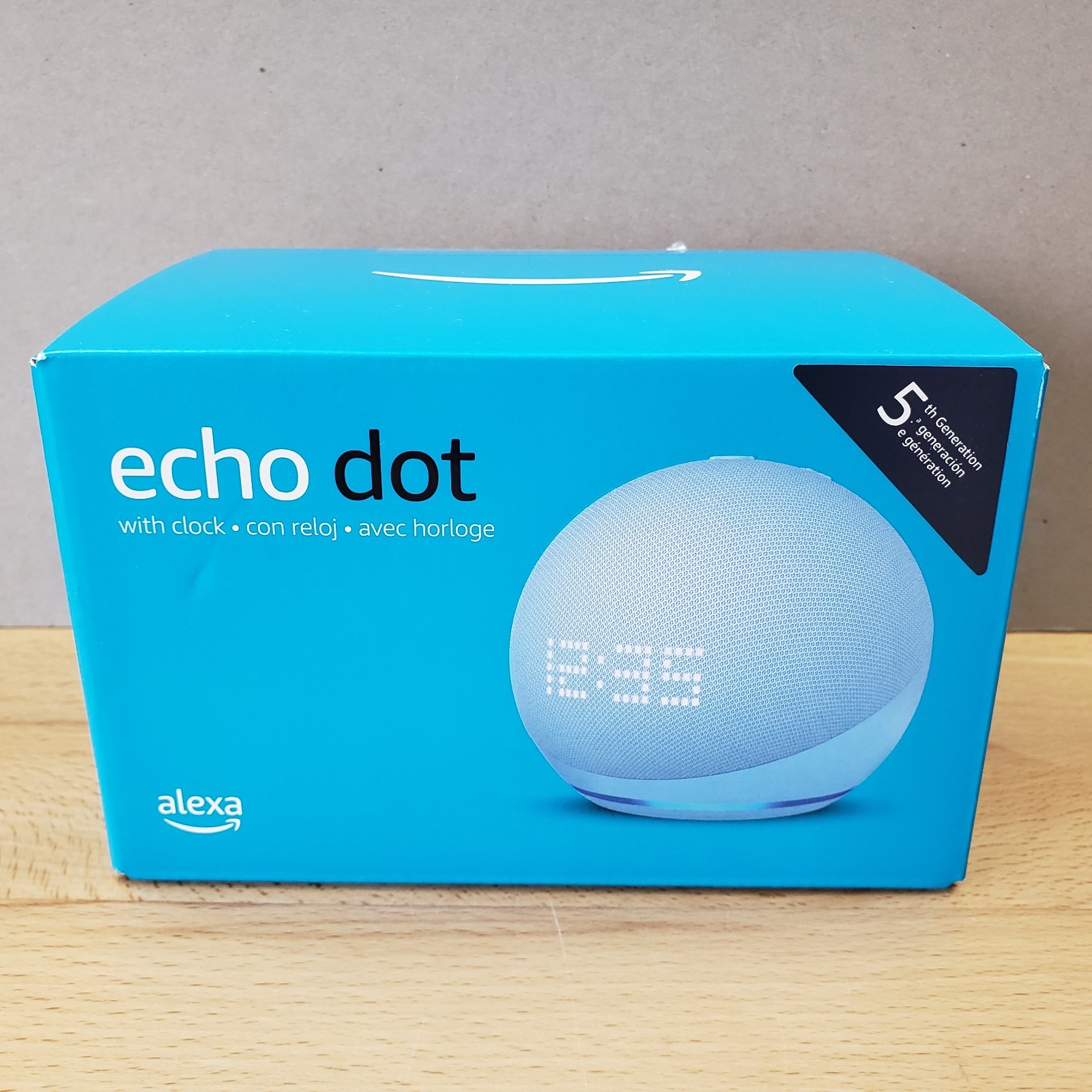 Amazon Alexa Echo Dot Smart Speaker With Clock 5th Generation Cloud Blue NIB